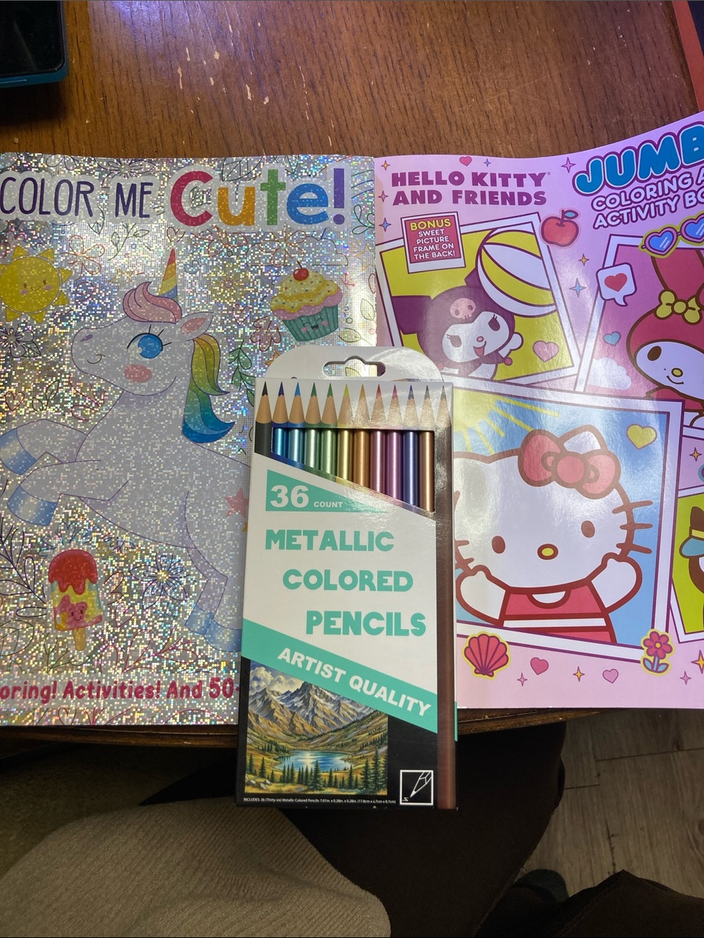 Coloring Books &  Metallic Colored Pencils